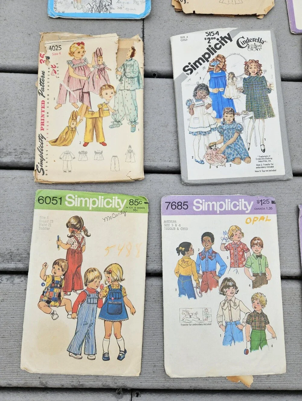 14 RETRO HIPPIE BOHO Toddler Sz 3 & 4 Clothes Sewing Patterns Lot Unchecked